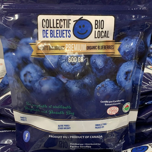 Bleuet bio congelé - qualité premium (600 g)